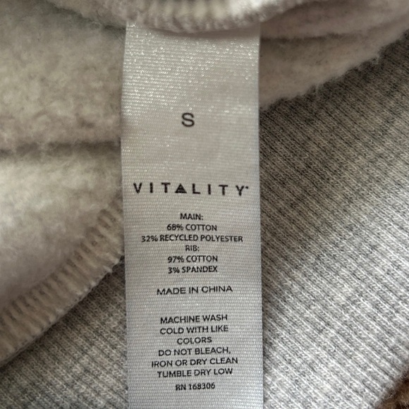 Vitality Stone Marl Grey Cozy Uni Zip Up Hoodie Size Small - Picture 9 of 15